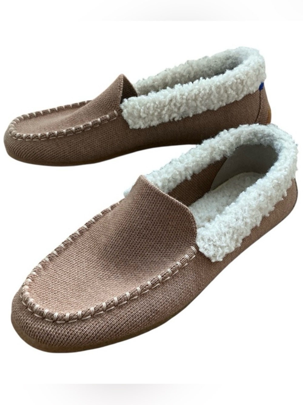 Rothy’s The Merino Wool Sherpa Slipper Nutmeg‎ Women Size 6 Quiet Luxury Comfort